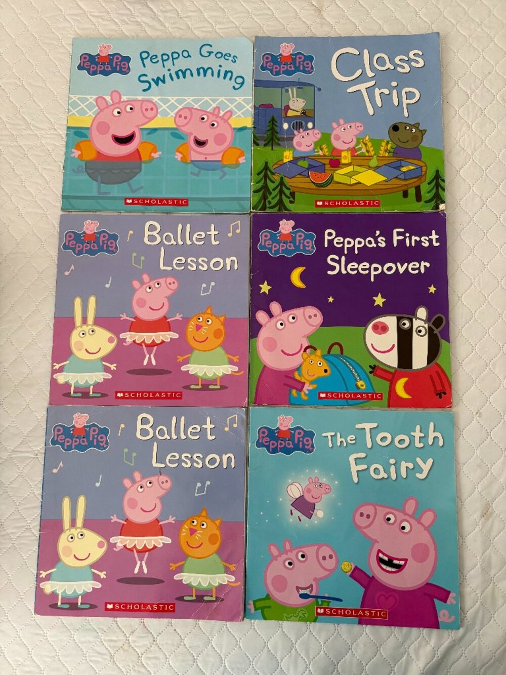 Scholastic Peppa Pig books bundle of 6